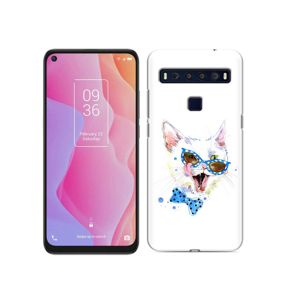 

Чехол MyPads Tocco для TCL 10L белый кот, Прозрачный, Tocco