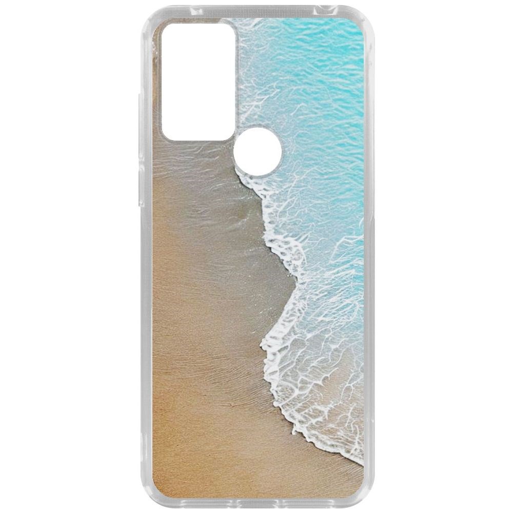 

Чехол-накладка Krutoff Clear Case Прибой для TCL 30 SE, Прозрачный