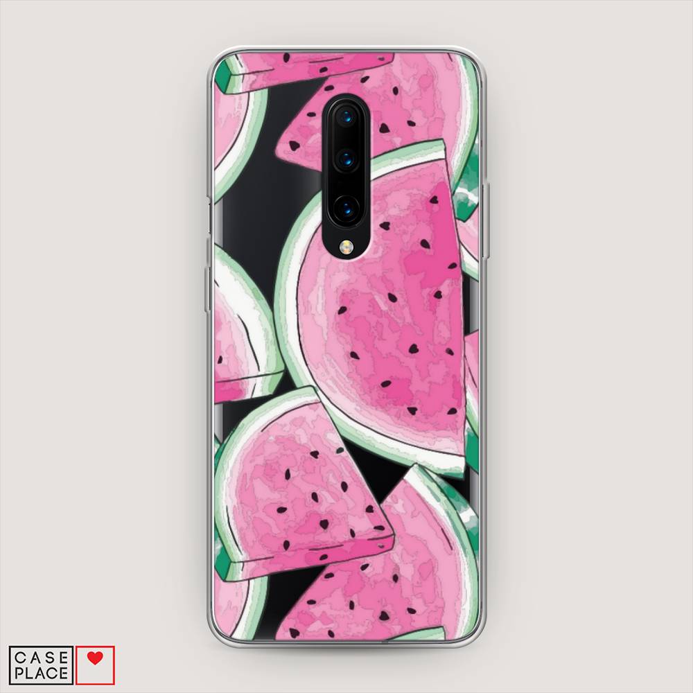 

Чехол Awog на OnePlus 8 / ВанПлас 8 "Акварельные арбузы", Зеленый;белый;розовый, 151250-10