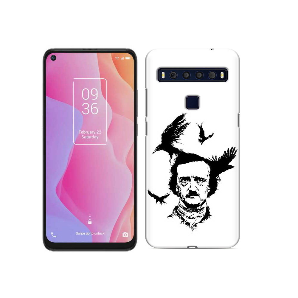 

Чехол MyPads Tocco для TCL 10L Эдгар Аллан черно белый, Прозрачный, Tocco