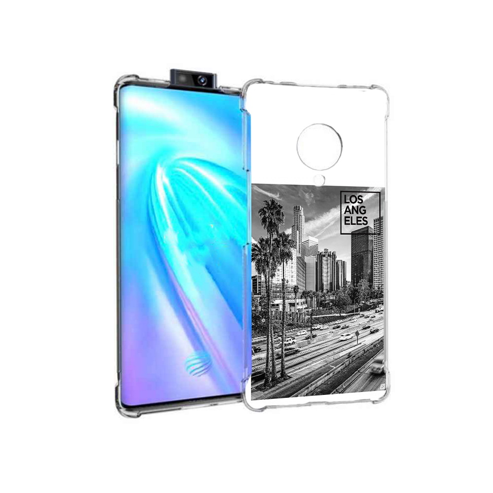 

Чехол MyPads Tocco для Vivo NEX 3 черно белый лос анджелес (PT136035.381.685), Прозрачный, Tocco