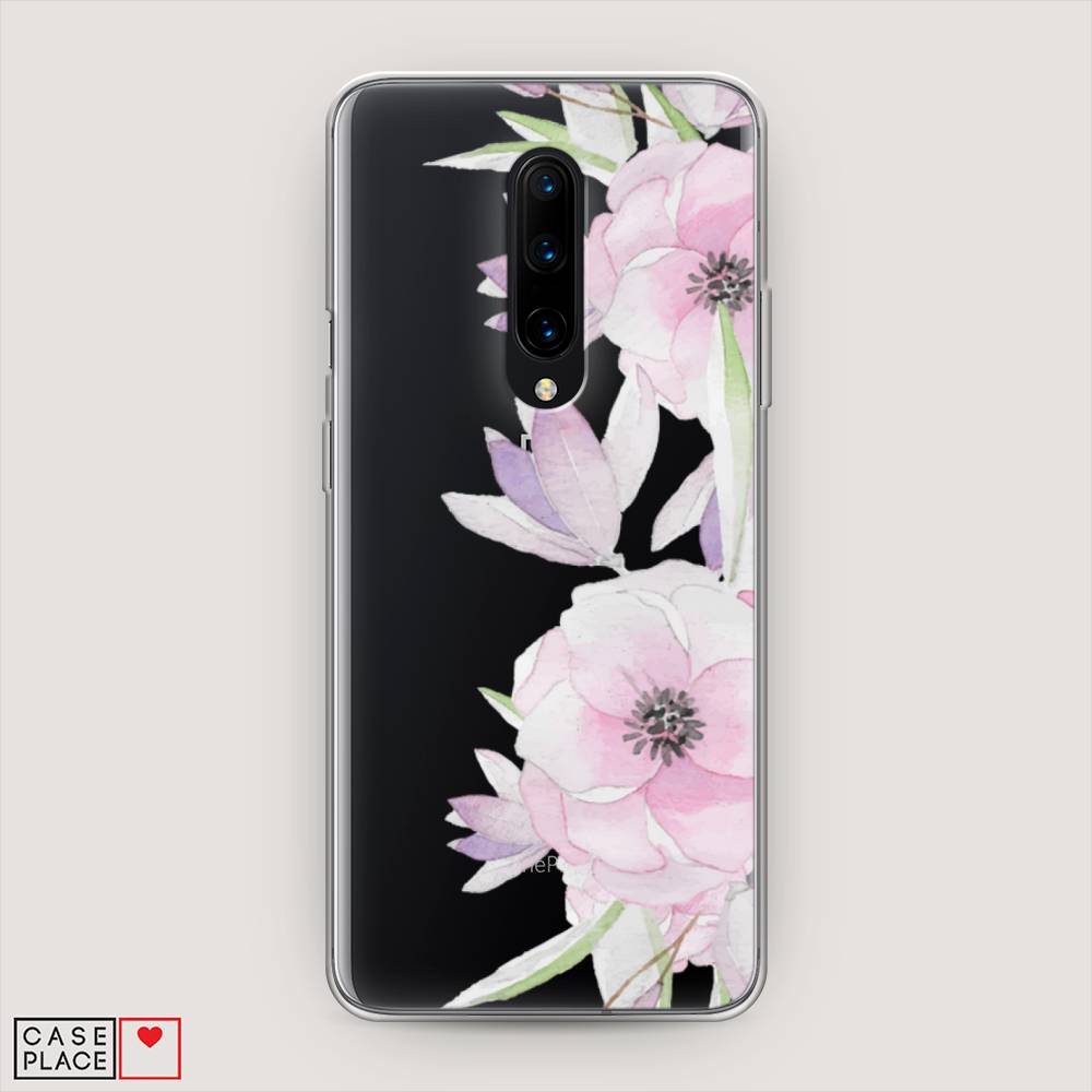 

Чехол Awog на OnePlus 8 / ВанПлас 8 "Нежные анемоны", Розовый;черный;фиолетовый, 151250-8