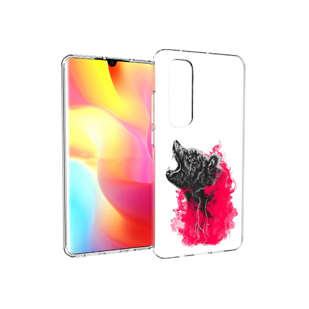 

Чехол MyPads Tocco для Xiaomi Mi Note 10 Lite медведь в дымке (PT149714.254.463), Прозрачный, Tocco