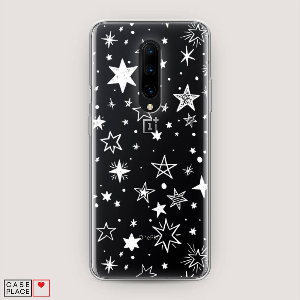 фото Чехол awog "звездочки графика белая" для oneplus 8
