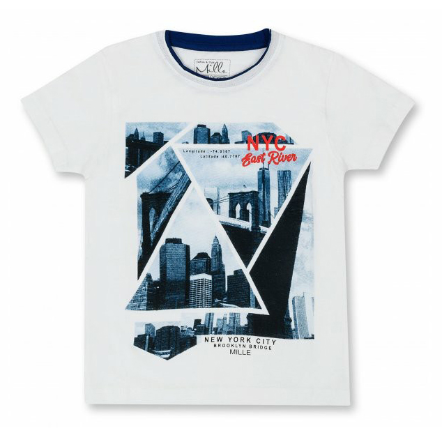 

Футболка детская Mille City 1 цв. белый р. 152, City 1