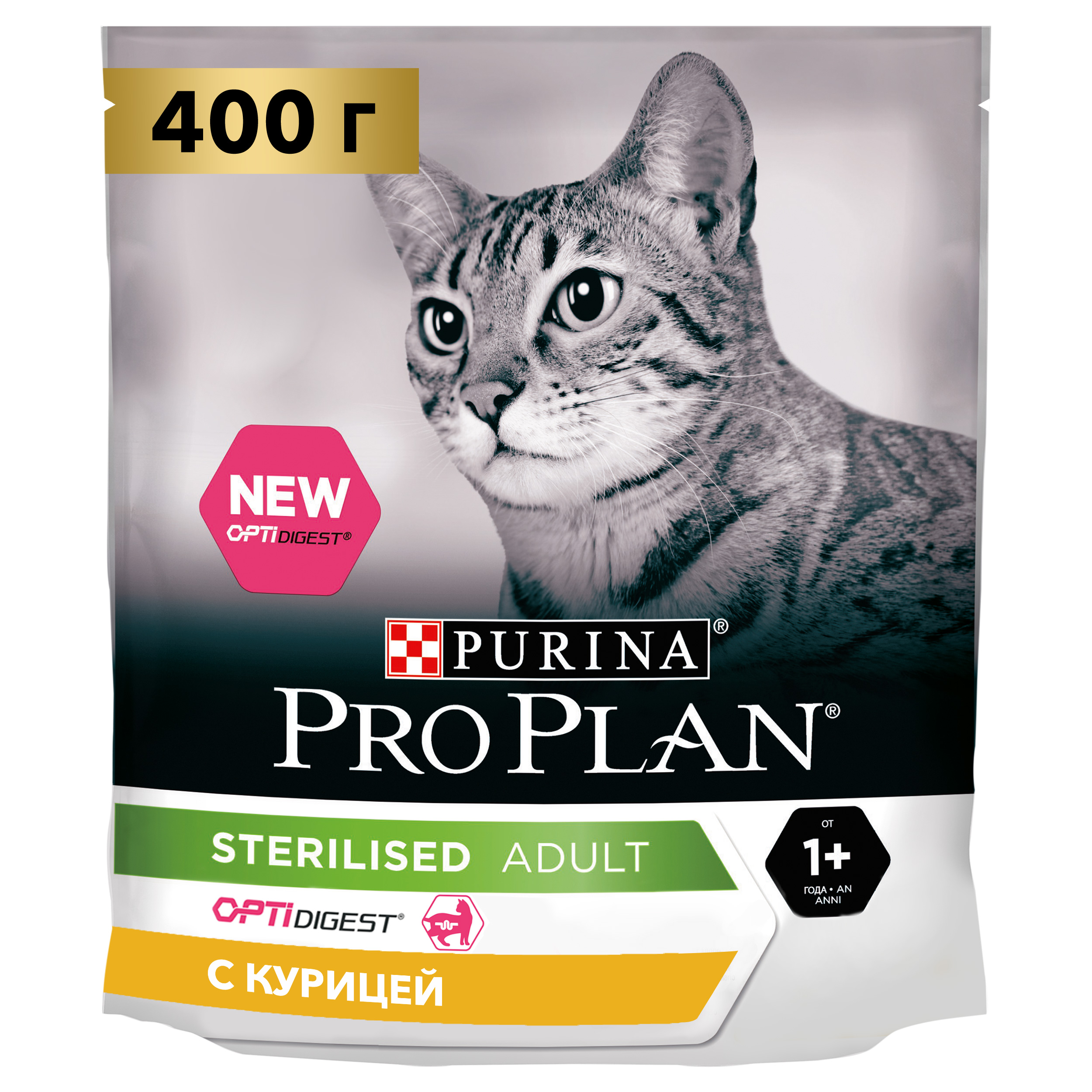 фото Сухой корм для кошек pro plan sterilised optidigest, для стерилизованных, курица, 0,4кг