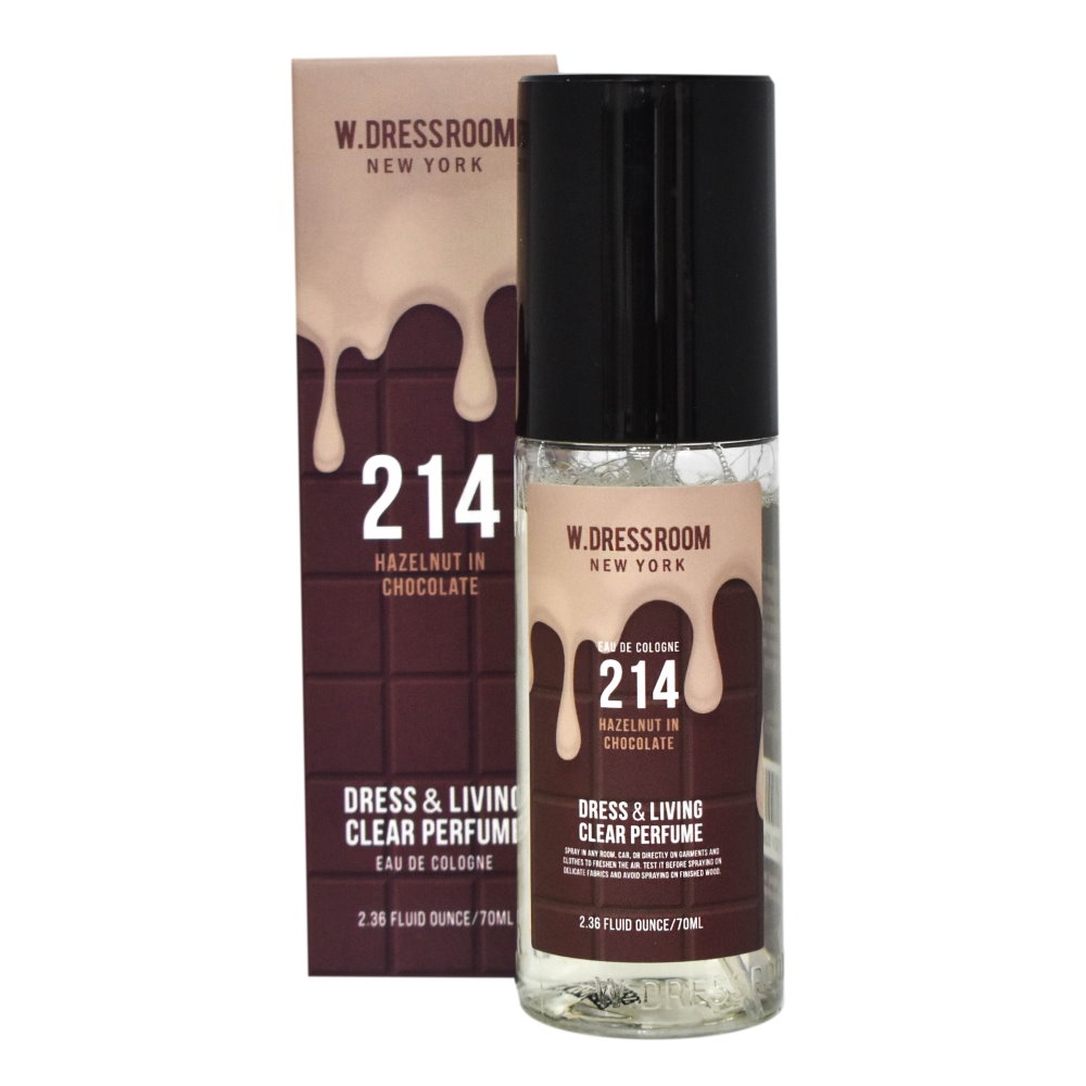 Парфюмированный спрей для одежды и дома W.DRESSROOM № 214 Hazelnut in Chocolate, 70 мл