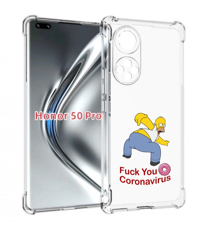 

Чехол бампер MyPads корона-уходи для Honor 50 Pro/Nova 9, Прозрачный, Tocco