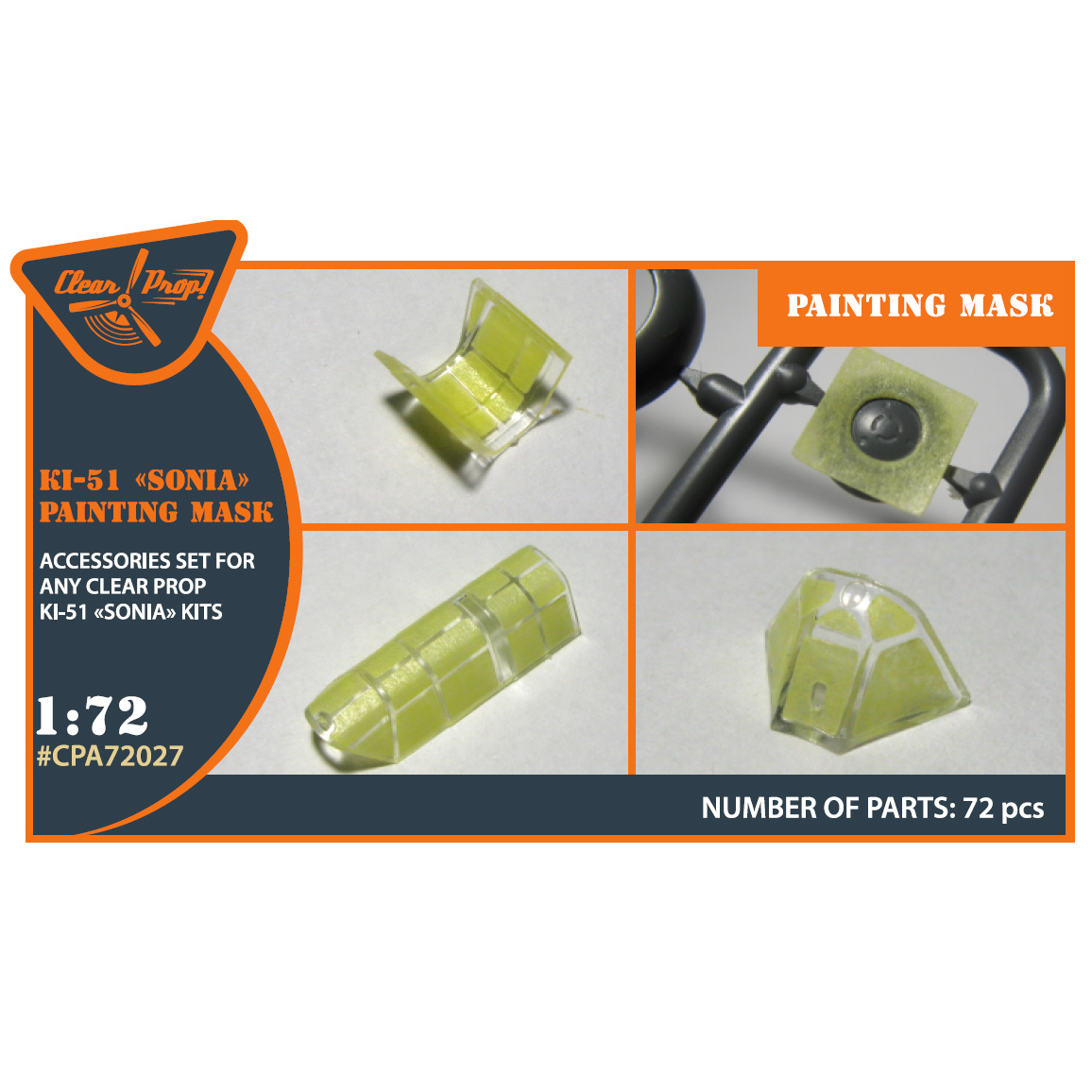 

CPA72027 Clear Prop! 1/72 Маски для Ki-51 Sonia, CPA72027