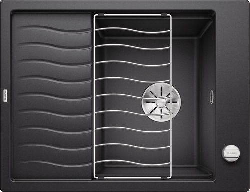 

Мойка Blanco Elon 45S Silgranit PuraDur II антрацит с отв.арм. InFino®