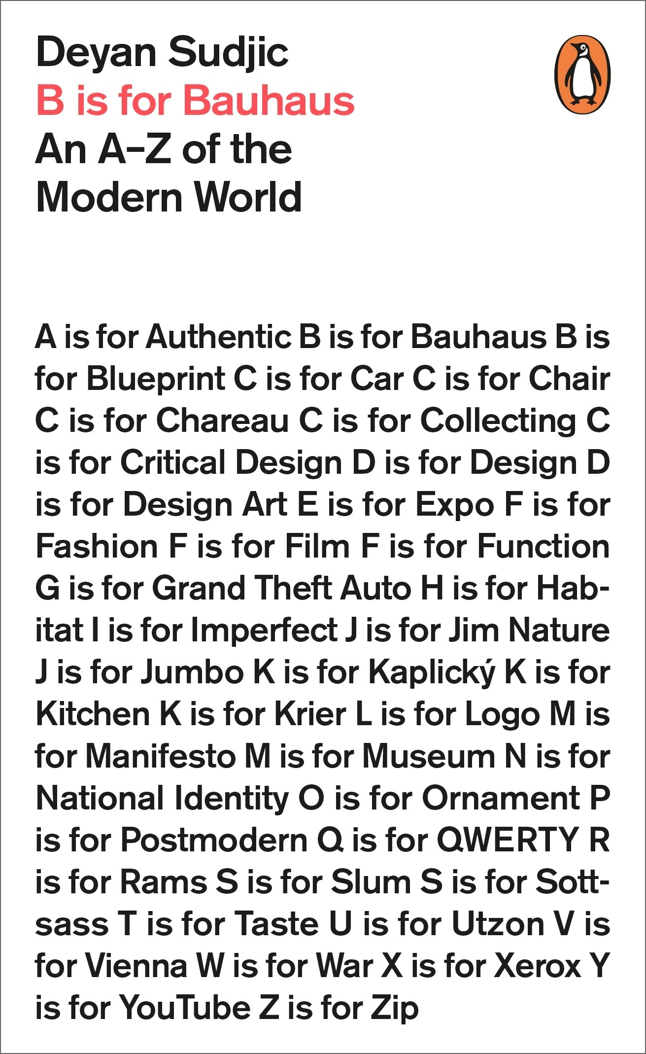 

B is for Bauhaus An A-Z of the Modern World