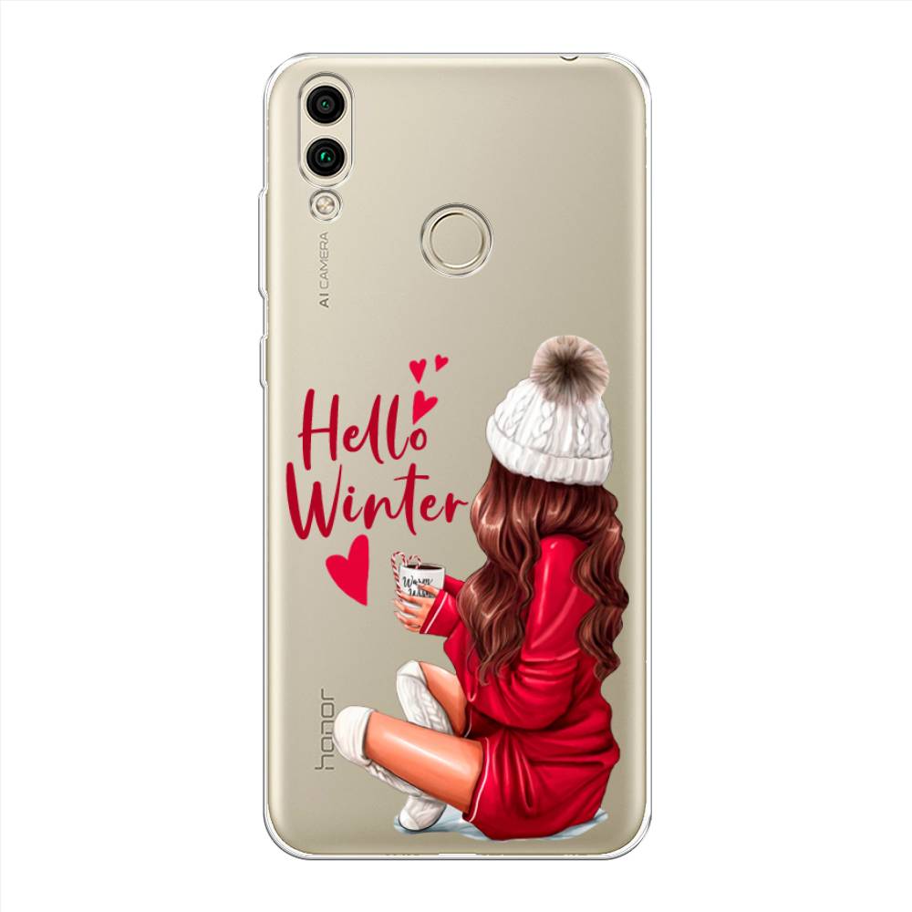 

Чехол на Honor 8C "Hello winter", Красный;белый;коричневый, 67150-5