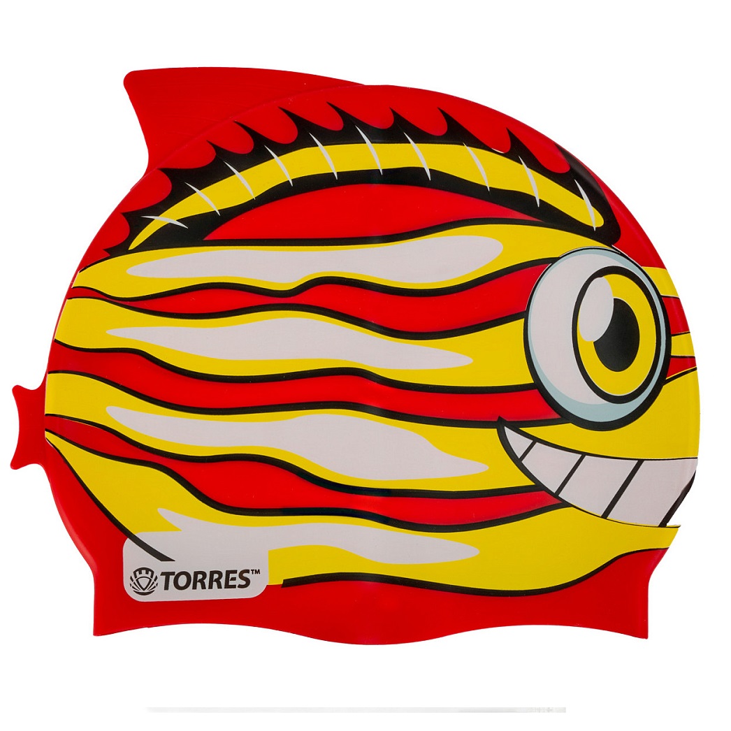 Шапочка для плавания детская TORRES Junior, SW-12206RD, красный, силикон