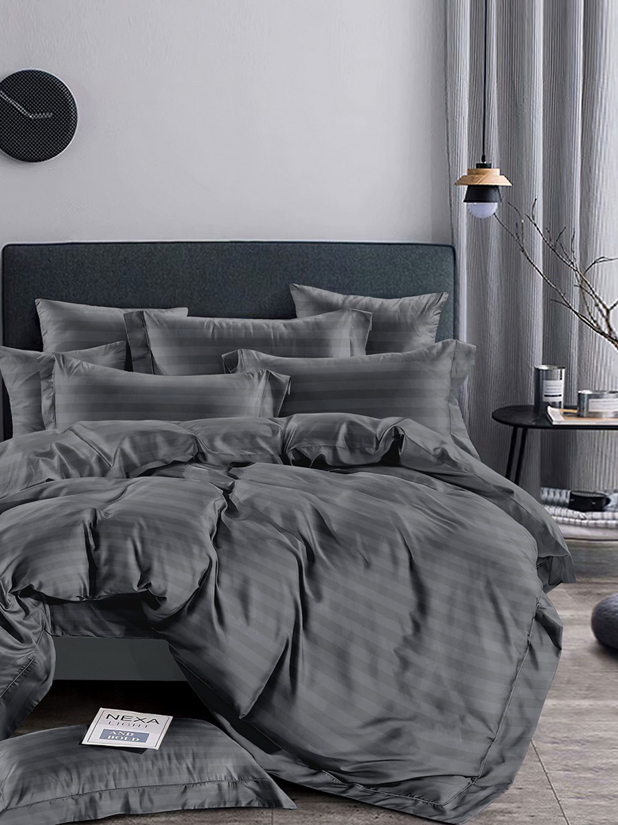 

Пододеяльник Simple House Gray stripe 1,5-сп 145х215 см, Серый