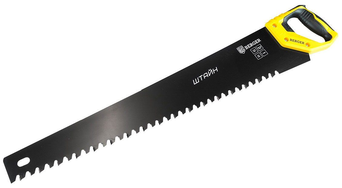 Ножовка по пенобетону 700мм c твердосплавными напайками BERGER BG1845 ручная ножовка по пенобетону matrix 23382