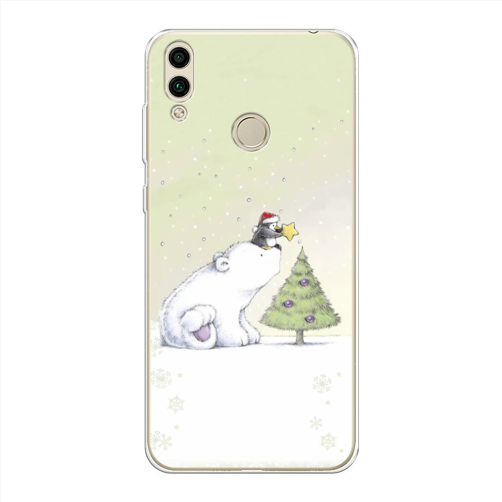 

Чехол на Honor 8C "Украшение елки", Белый;бежевый, 67150-5