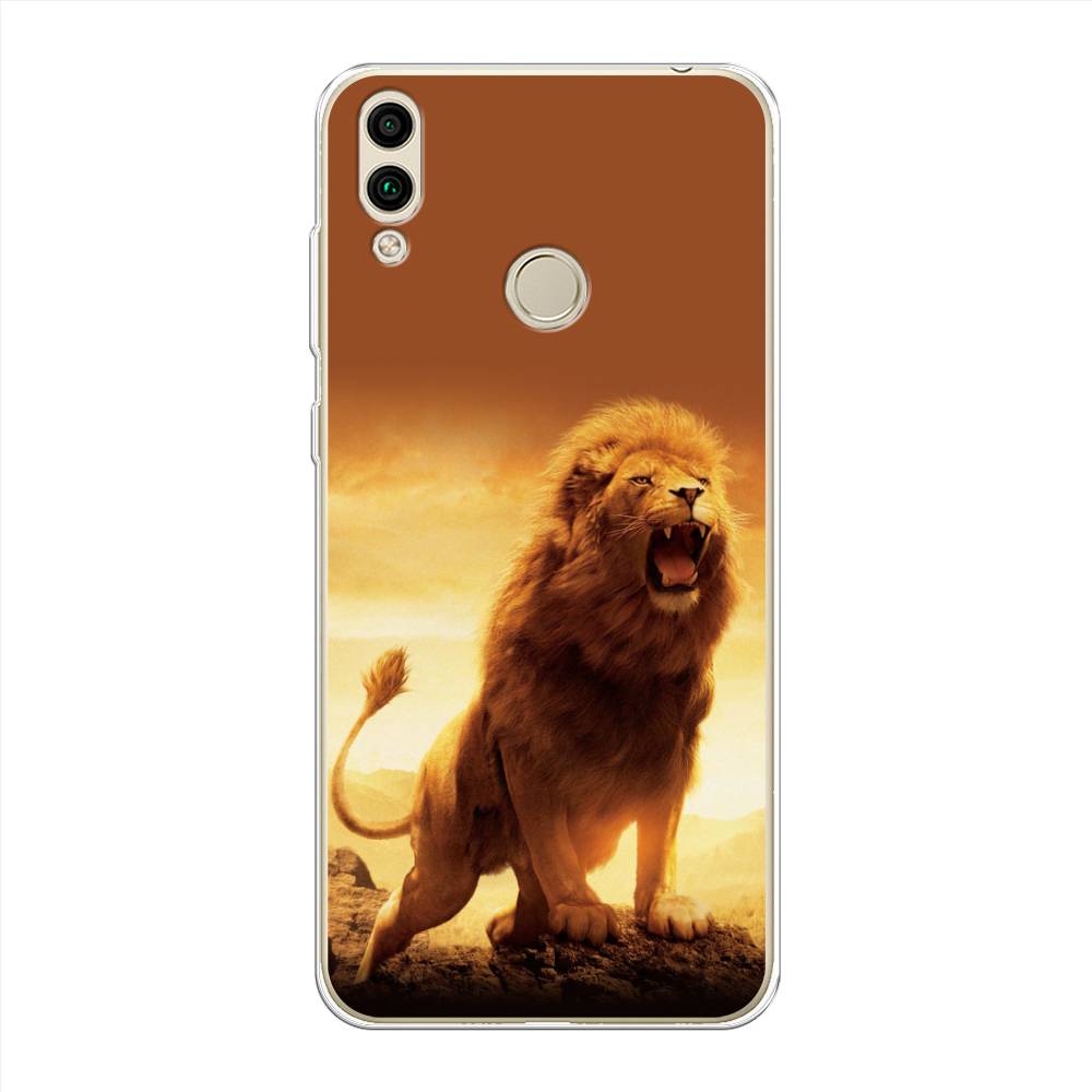 

Чехол на Honor 8C "Львиный рык", Коричневый;желтый;оранжевый, 67150-1