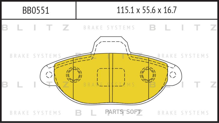 

Колодки Тормозные Дисковые Пер.Fiat Punto 94-> Blitz арт. BB0551