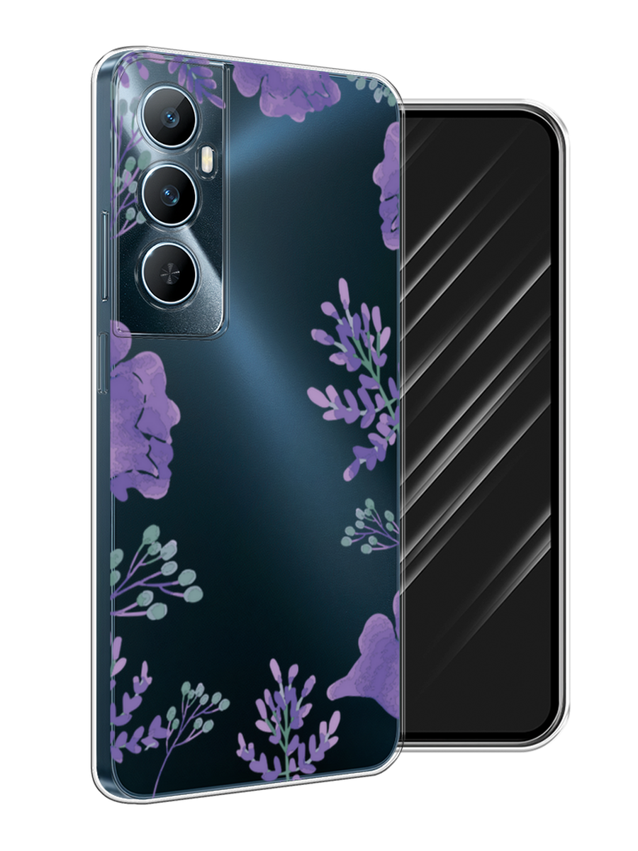 

Чехол Awog на Realme C65 "Сиреневая цветочная рамка", Прозрачный;фиолетовый, 2516750-1