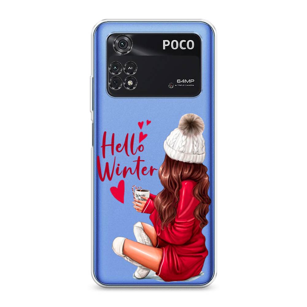 

Чехол для Xiaomi Poco M4 Pro 4G "Hello winter", Красный;белый;коричневый, 313050-5