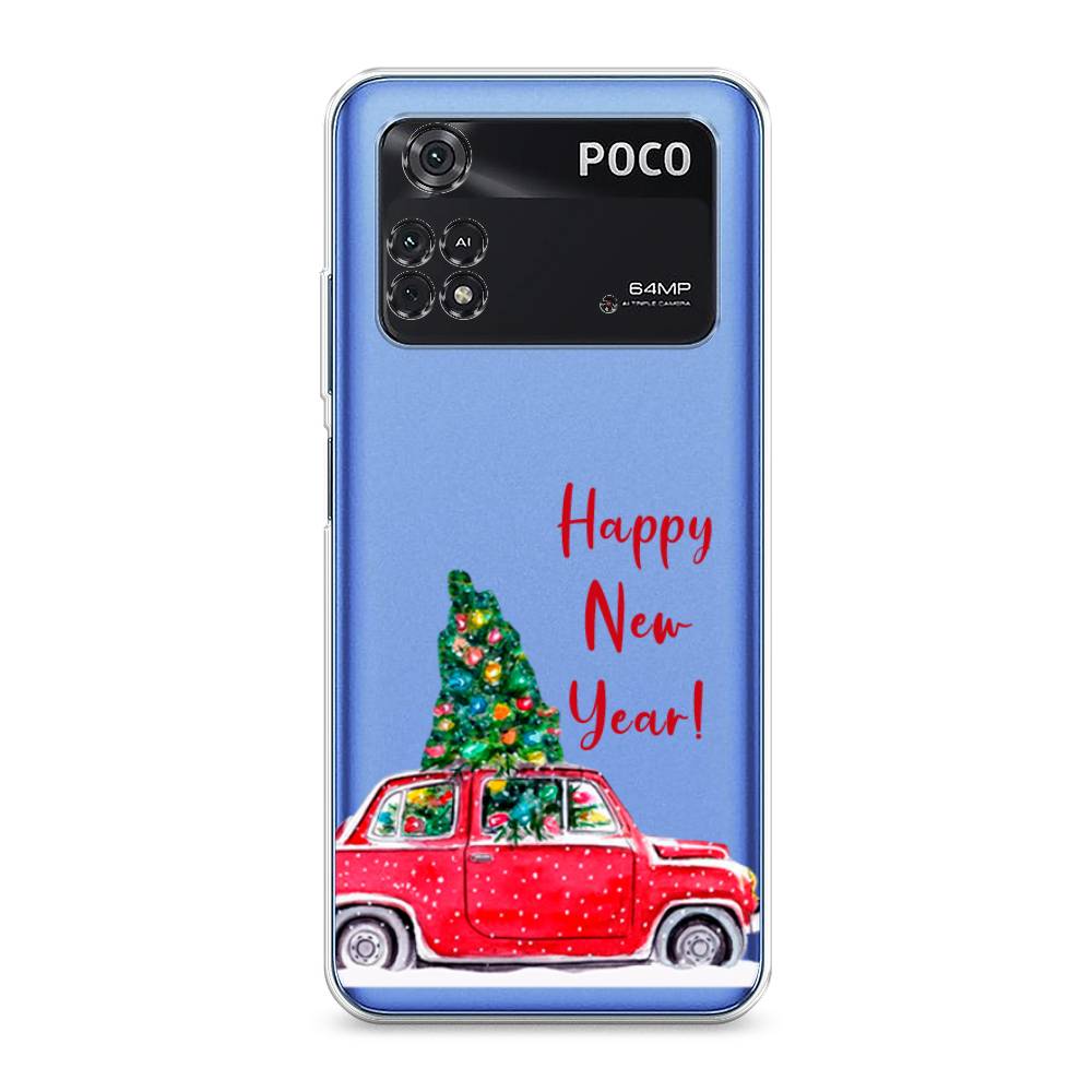 

Чехол на Xiaomi Poco M4 Pro 4G "Happy New Year", Красный;зеленый, 313050-5