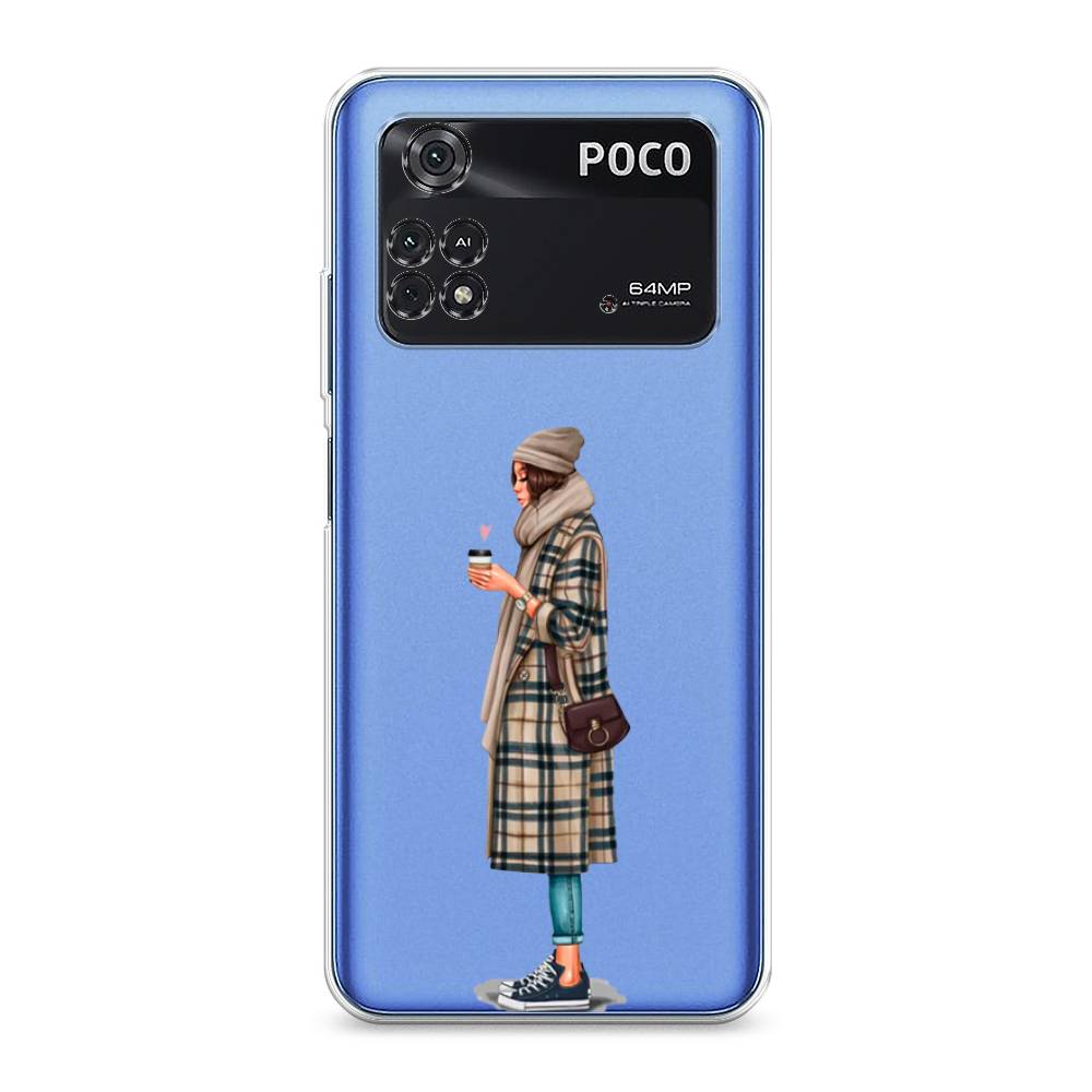

Чехол для Xiaomi Poco M4 Pro 4G "Утренний кофе", Коричневый;бежевый, 313050-6