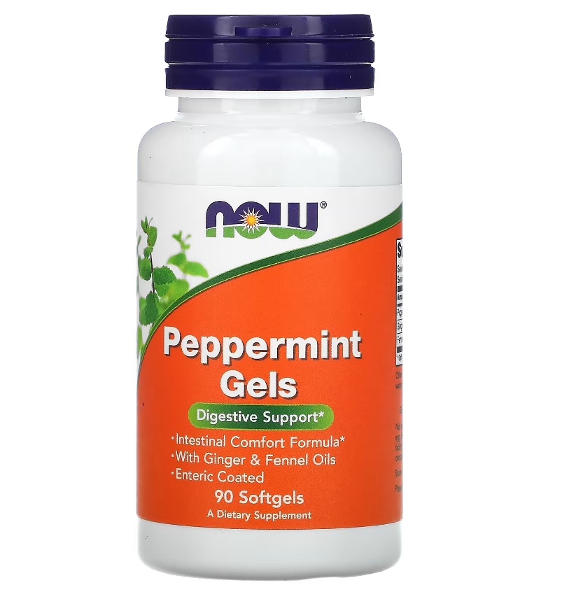 Мята Перечная Масло NOW Peppermint Gels - 90 капсул  - купить со скидкой
