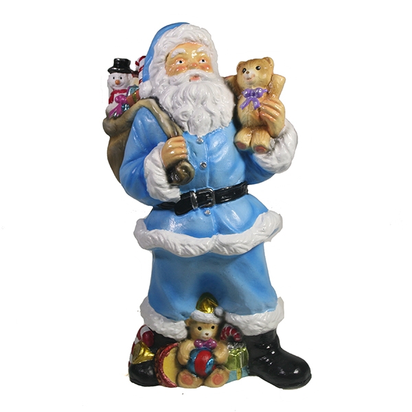 

Фигура декоративная Санта с игрушечным мишкой в руке 10*13*25см KSMR-713240/W085