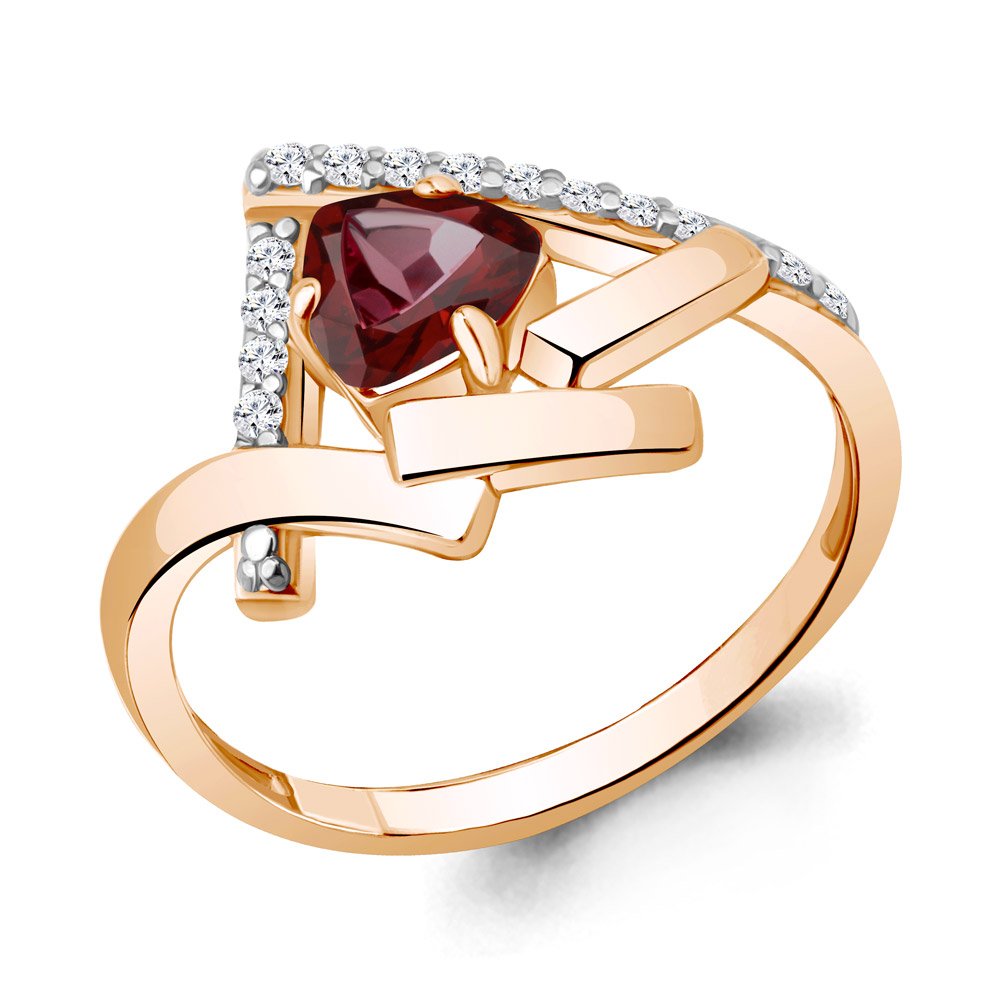 

Кольцо из серебра с гранатом Aquamarine Aquamarine 6959003А_925_з р. 16, 6959003А_925_з