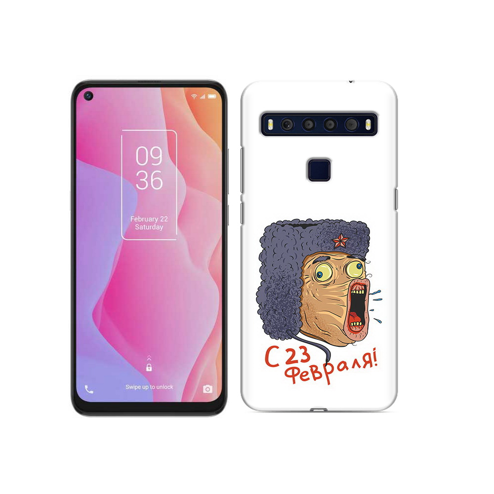 

Чехол MyPads Tocco для TCL 10L 23 февраля смешная эмоция, Прозрачный, Tocco