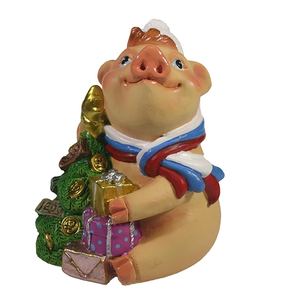 

Фигура декоративная Поросенок Патриот (вид №2), 9.5*11.5*12.5см KSMR-714086/1