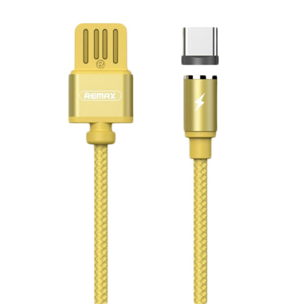 фото Кабель usb type-c remax rc-095a магнитный оплетка ткань <золото>