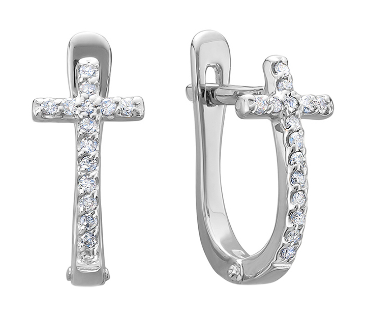 

Серьги из белого золота с бриллиантом Vesna jewelry 22105-251-01-00, 22105-251-01-00