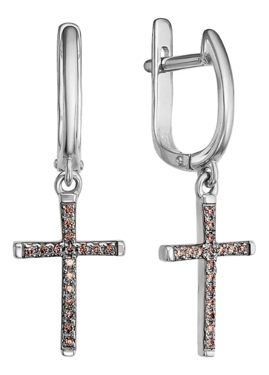 

Серьги из белого золота с бриллиантом Vesna jewelry 2901-256-09-00, 2901-256-09-00