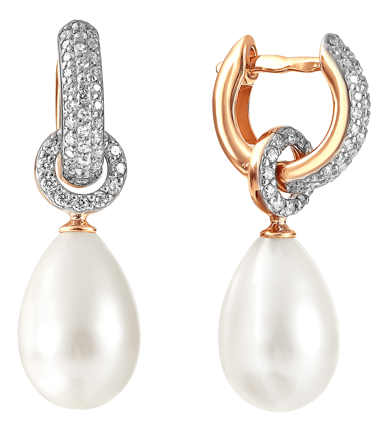 

Серьги из красного золота с жемчугом Примаэксклюзив 290-1-895R, 290-1-895R