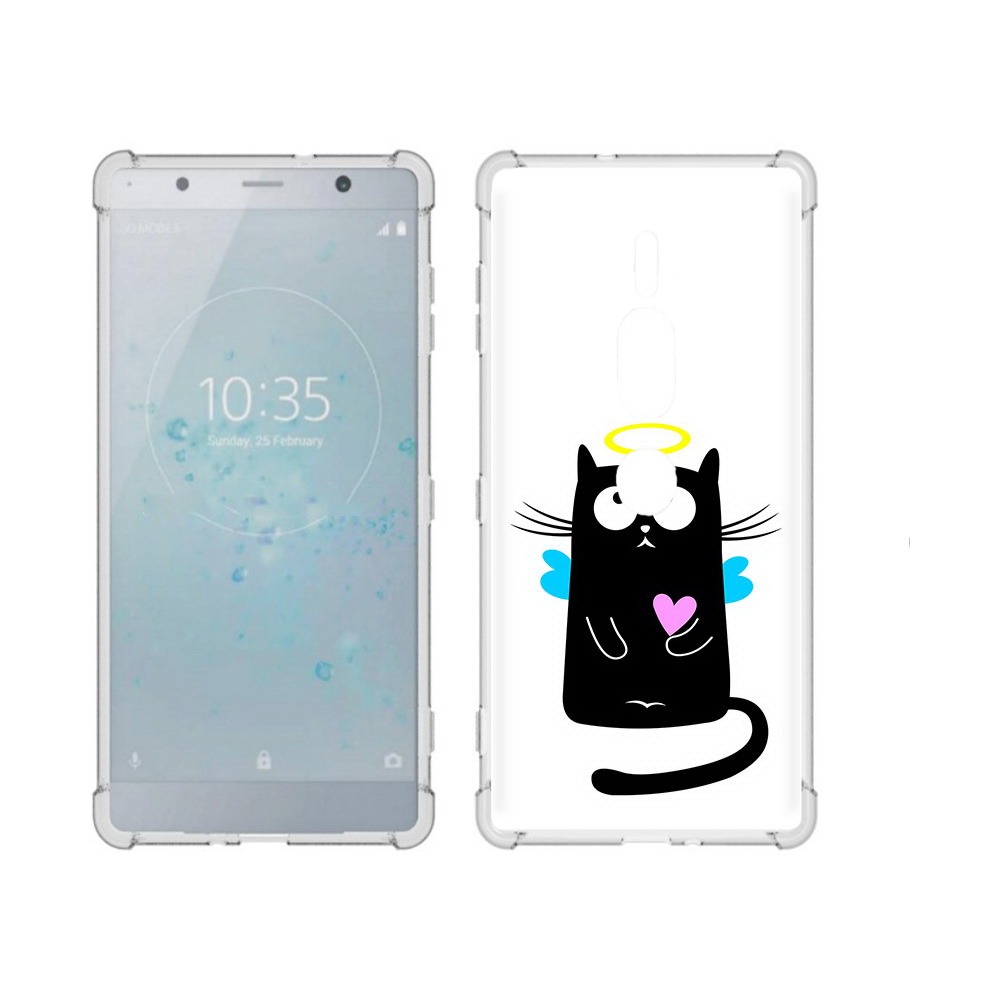 

Чехол MyPads Tocco для Sony Xperia XZ2 Premium Кот ангелок, Прозрачный, Tocco