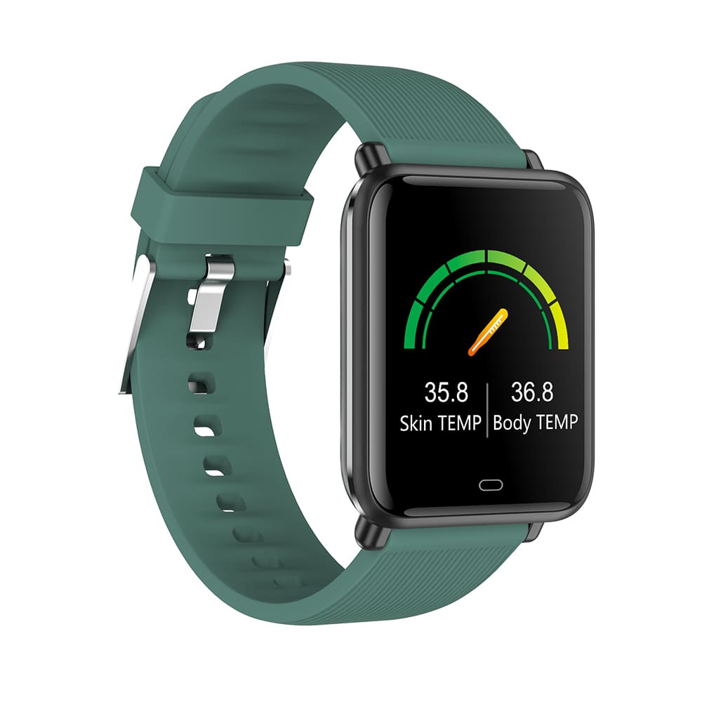 фото Смарт-часы q9t garsline с измерением температуры, давления, пульса зеленые