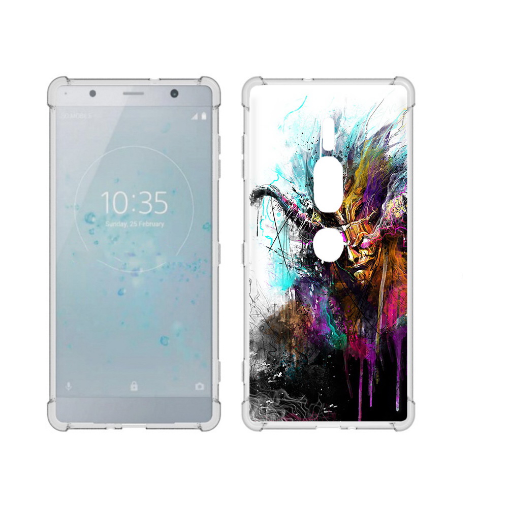 

Чехол MyPads Tocco для Sony Xperia XZ2 Premium яркий дьявол, Прозрачный, Tocco