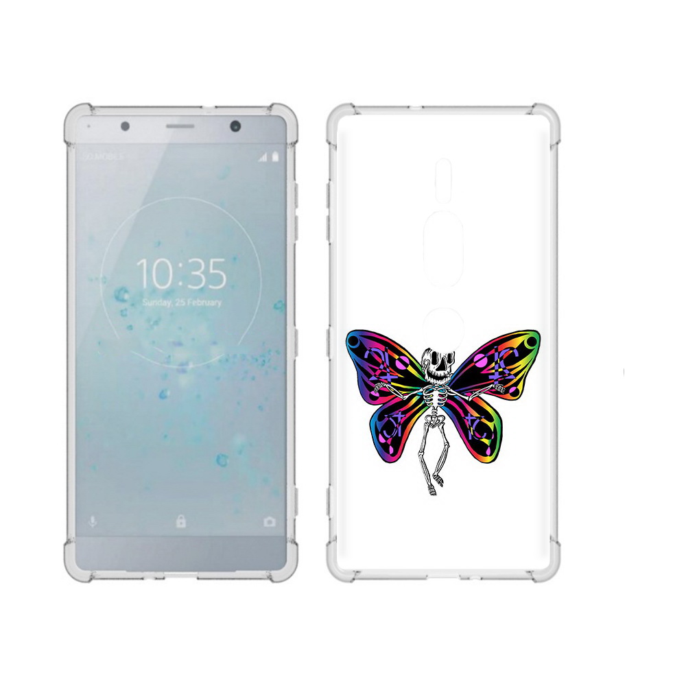 

Чехол MyPads Tocco для Sony Xperia XZ2 Premium эффект бабочки, Прозрачный, Tocco