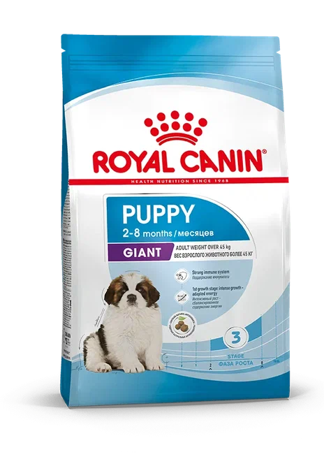 Сухой корм для щенков Royal Canin Giant Puppy, для гигантских пород с 2 до 8 месяцев 3,5кг