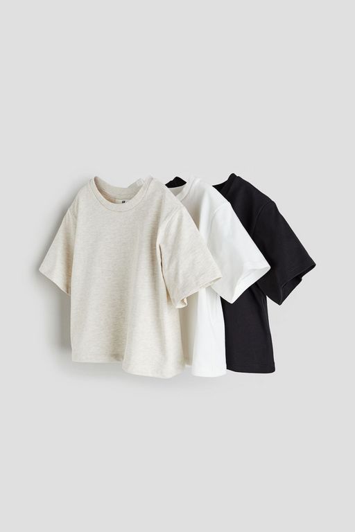 

Футболка детская H&M 1133318, Светло-бежевый, черный, 98, 1133318