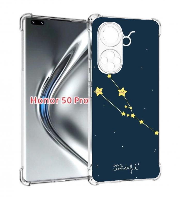 

Чехол бампер MyPads знак-зодиака-телец-4 для Honor 50 Pro, Прозрачный, Tocco
