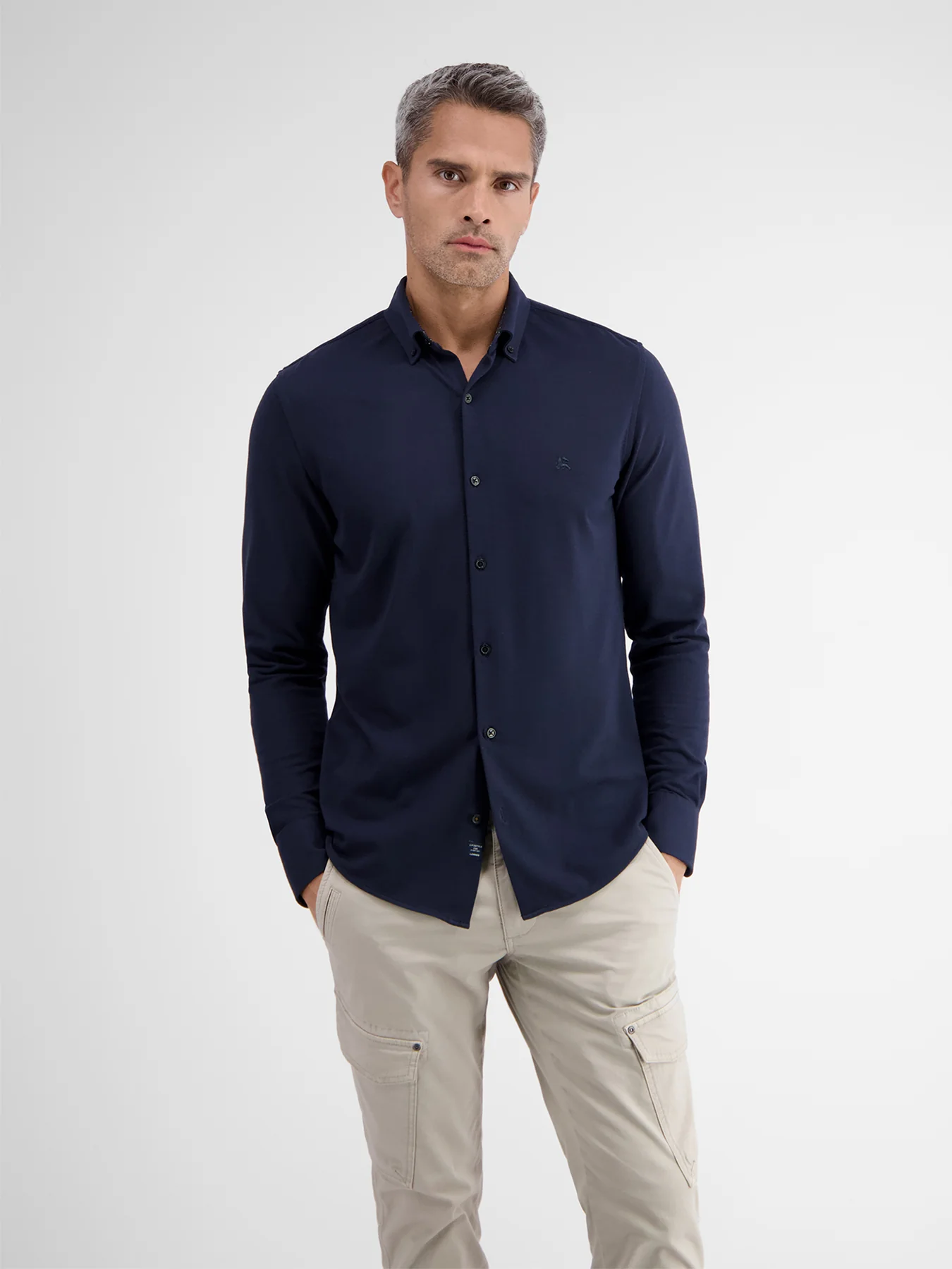 Рубашка мужская Lerros 23O1161 синяя 3XL