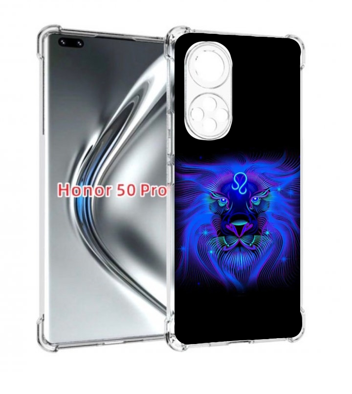 

Чехол бампер MyPads знак-зодиака-лев-3 для Honor 50 Pro/N, Прозрачный, Tocco