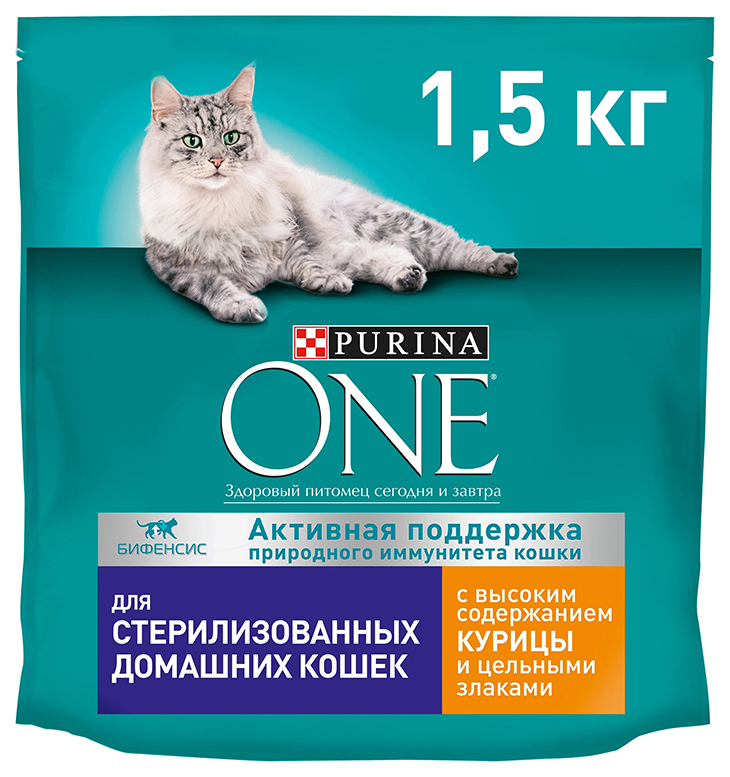 фото Сухой корм для кошек purina one, с курицей и злаками, 2 шт по 1,5кг