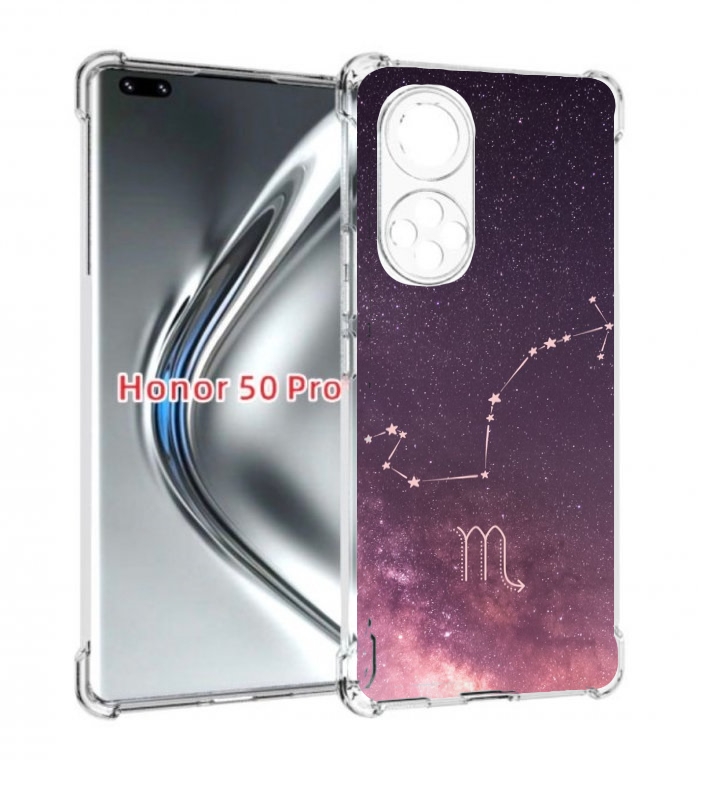 

Чехол бампер MyPads знак зодиака скорпион 4 для Honor 50, Прозрачный, Tocco