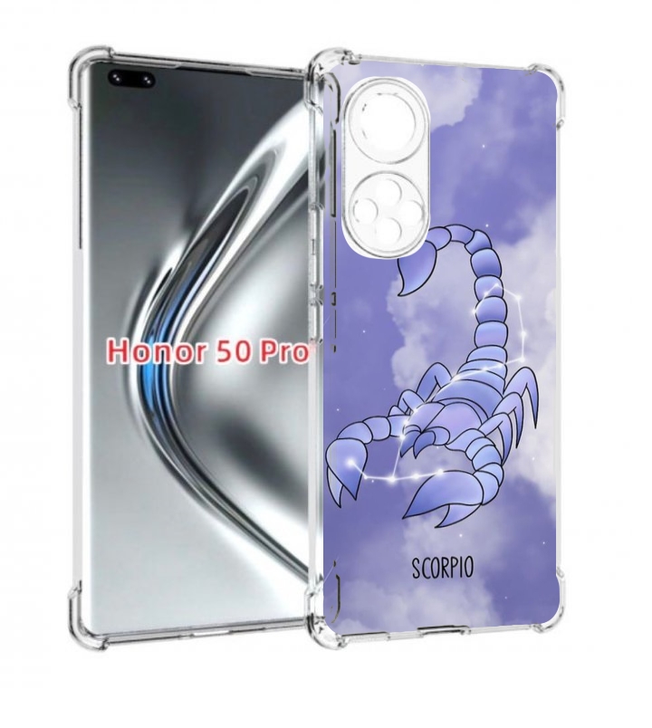 

Чехол бампер MyPads знак зодиака скорпион 2 для Honor 50, Прозрачный, Tocco