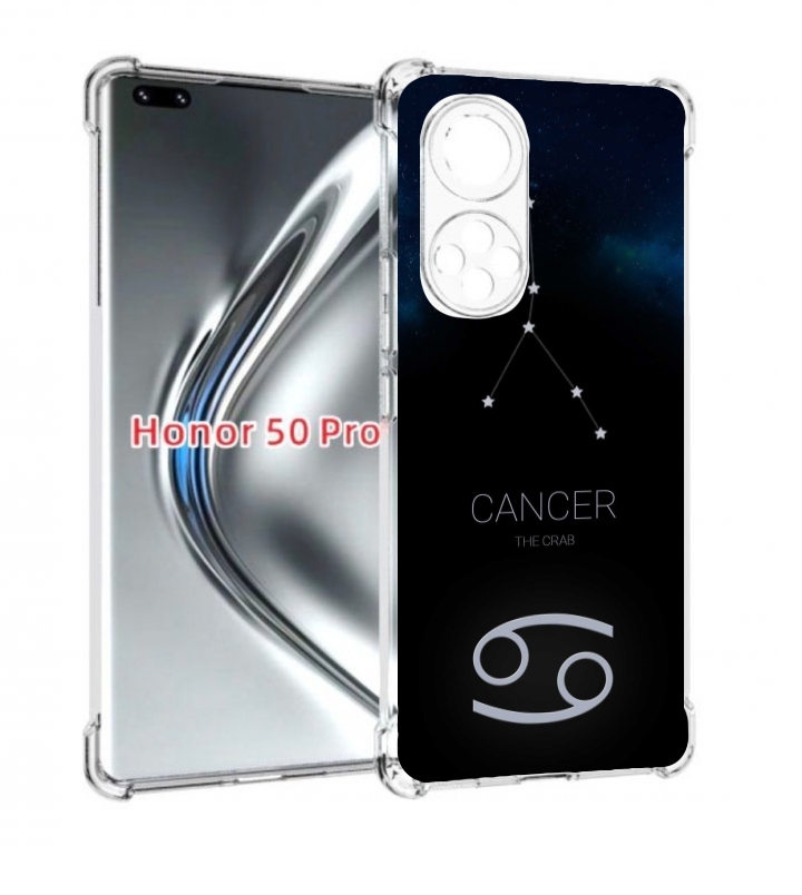

Чехол бампер MyPads знак зодиака рак 2 для Honor 50 Pro/N, Прозрачный, Tocco