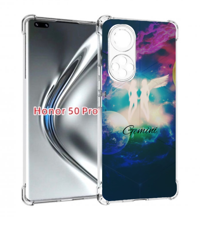 

Чехол бампер MyPads знак зодиака близнецы 3 для Honor 50, Прозрачный, Tocco