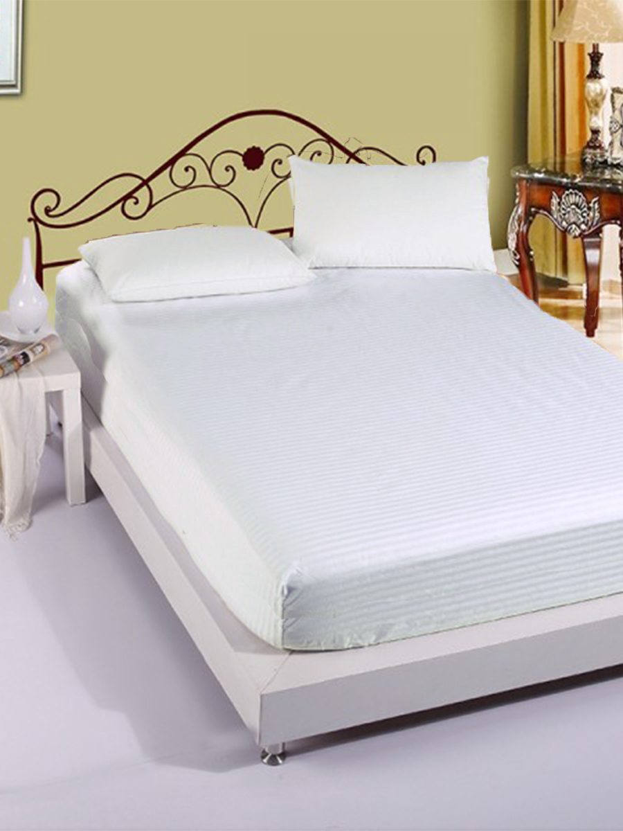 

Простынь на резинке Simple House White stripe 90х200 см, Белый